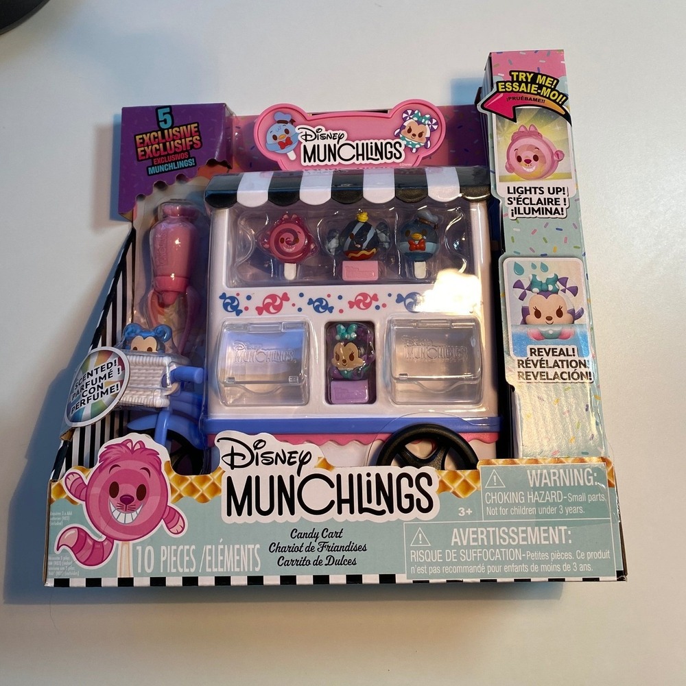 Just Play Disney‎ Munchlings Candy Cart, 10 Piece  Figure Playset With Lights